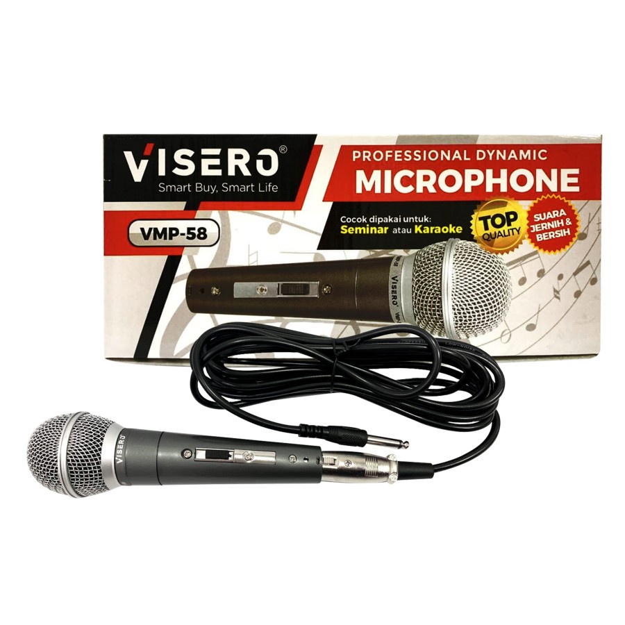 Microphone Mic Profesional Dynamic Kabel Cable Visero (VMP-58)