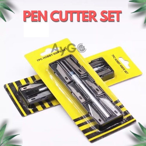 

YEN PISAU IC 7 IN 1 70420 PEN CUTTER SET / ART KNIFE / Craft Pen Cutter