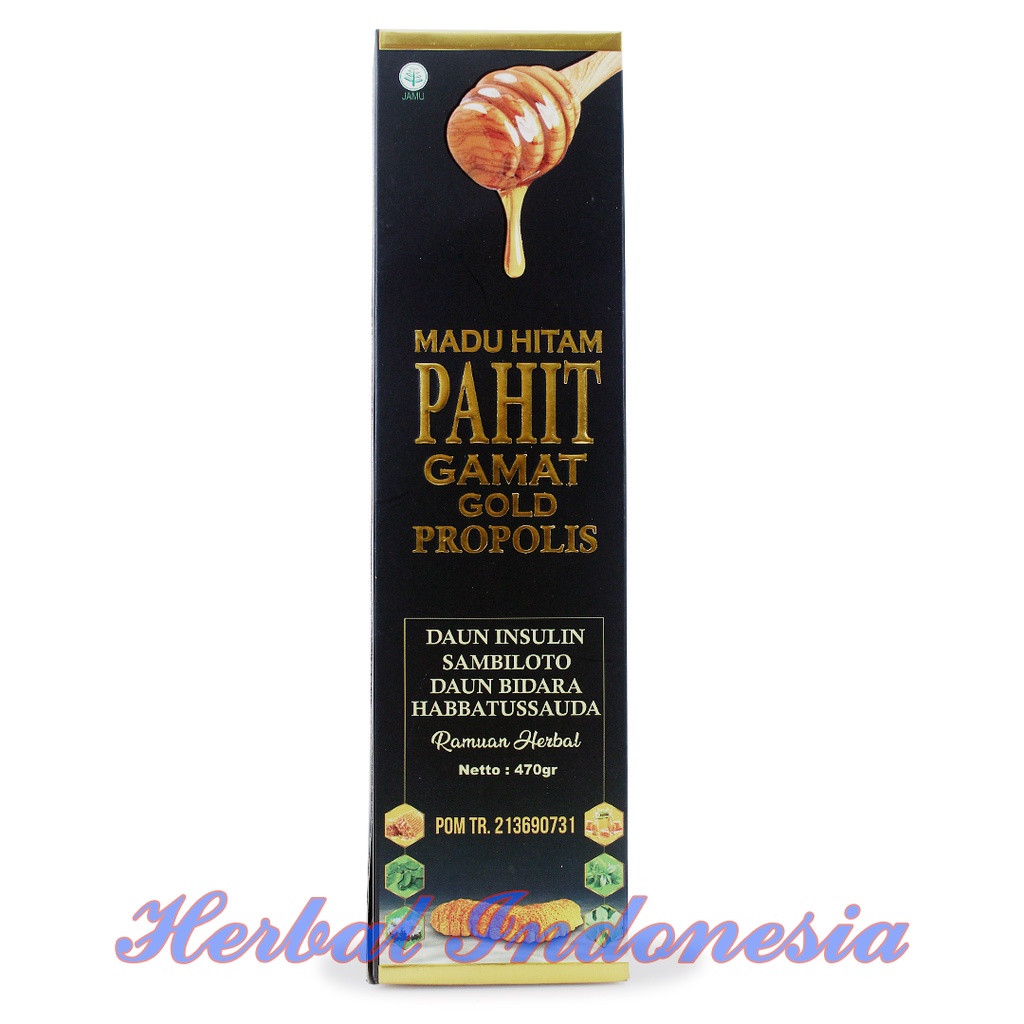 Madu Hitam Pahit Gamat Gold Propolis 470 - Madu Hitam Pahit El Kautsar