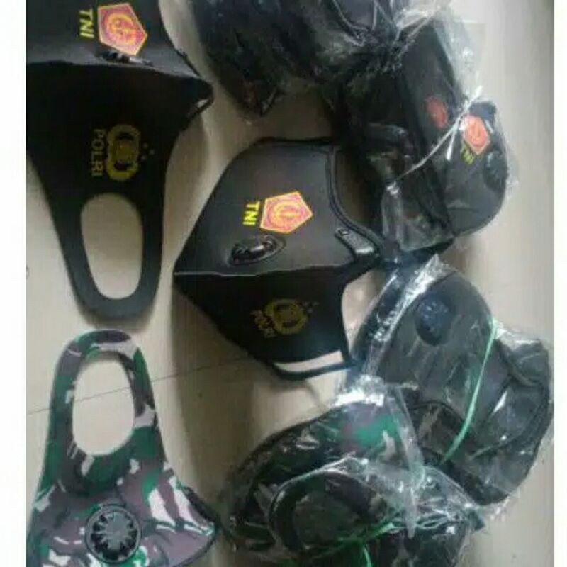 Masker TNI POLRI Spandex Ventilator Bahan Premium Dan Exclusif Dengan Model Tali Kun