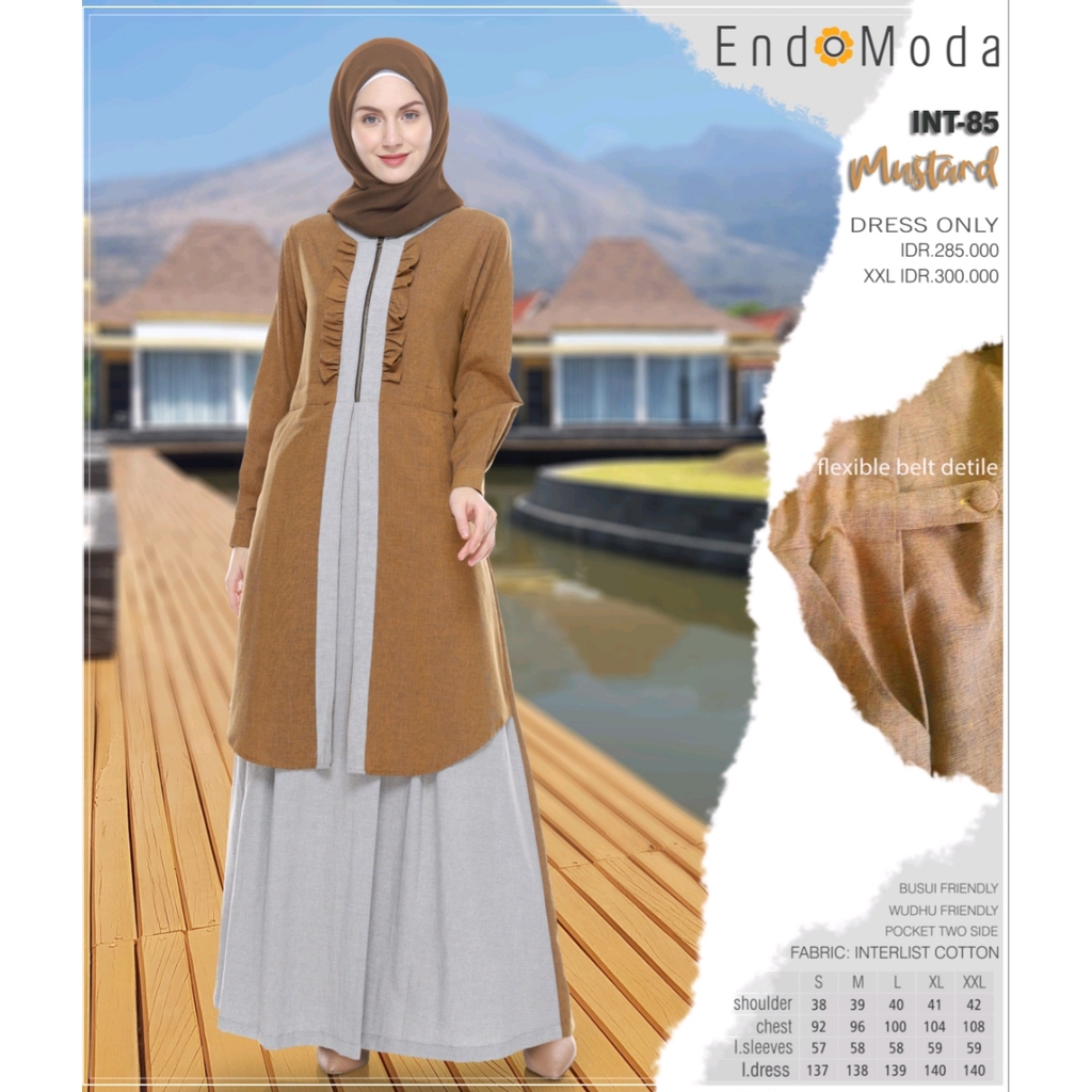 GAMIS MUSLIMAH ENDOMODA INT 85 MUSTARD