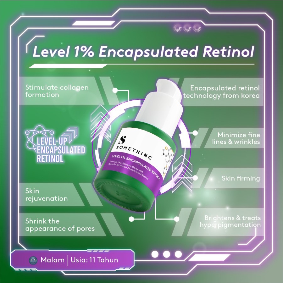 SOMETHINC Level 1% Encapsulated Retinol Serum Retinoid Ringan Lembut untuk Pemula