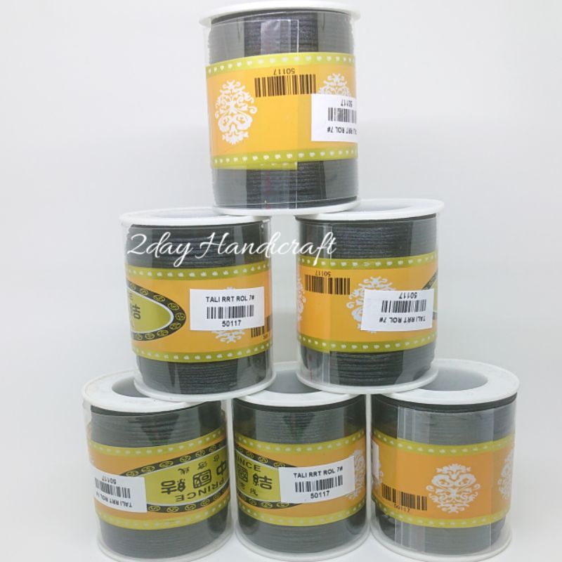 

1 Roll Tali Cina RRT 1mm - Tali Satin hitam Per Roll 7#