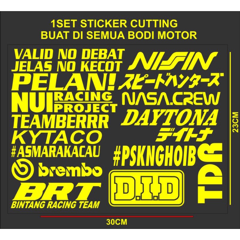 stiker motor 1set