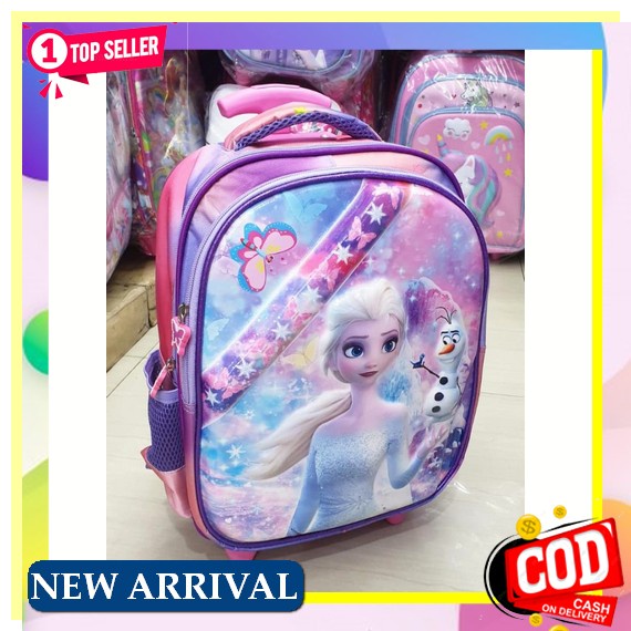 Trolley Anak Perempuan Sekolah Sd Troli Unicorn Pelangi 5D Lampu Musik Tas Trolley Anak Perempuan 6 