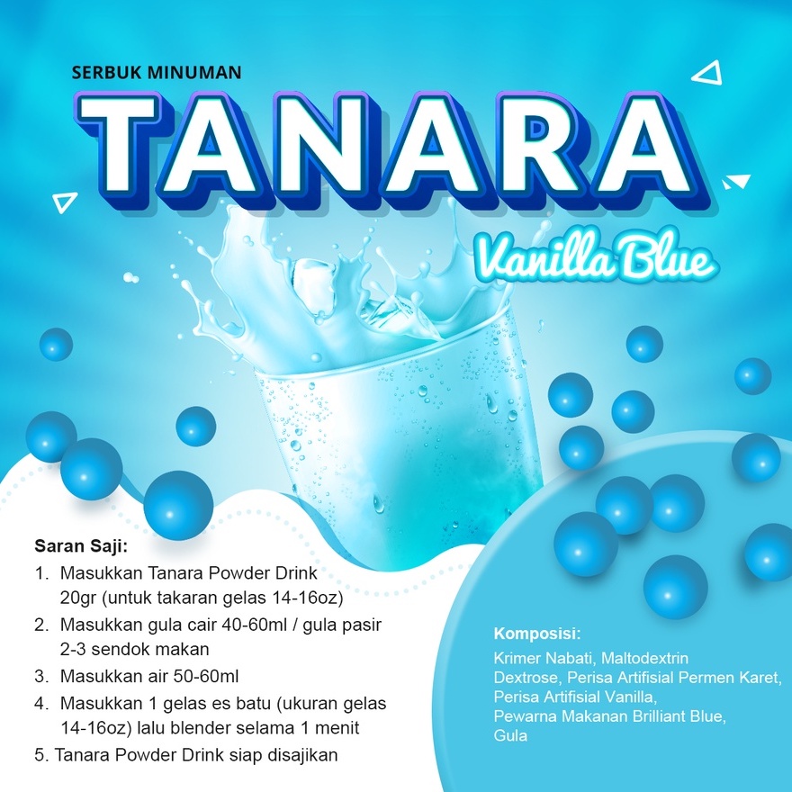 

Serbuk Vanilla Blue 1Kg - Bubuk Minuman Bubble dan Thai Tea Premium Quality - bp
