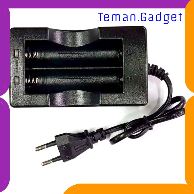 TG-IE233 TAFFWARE CHARGER BATERAI CELL CHARGER 18650 DUAL SLOT MTLC-04200-1000