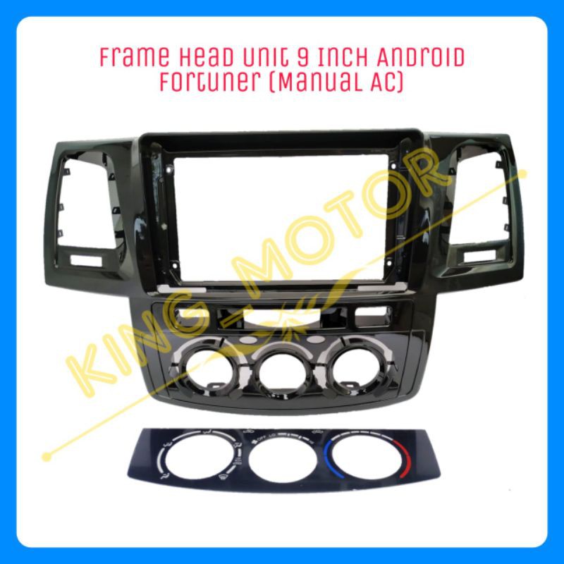 Frame HU Head Unit 9 Inch Android Fortuner