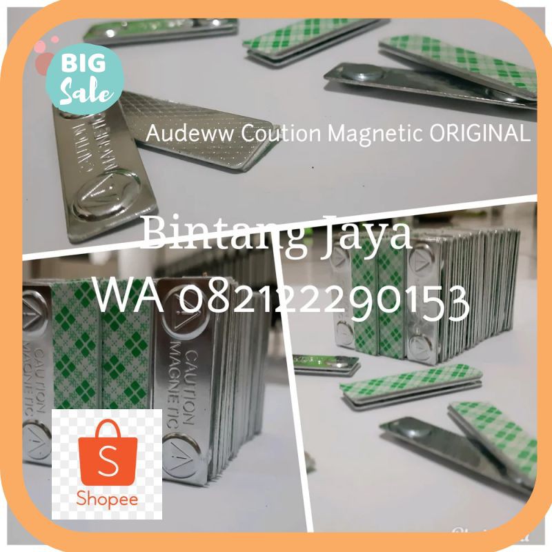 

Termurah Audew Magnetic 45mm x 13mm strong magnetic magnet name tag magnet papan nama dada magnet