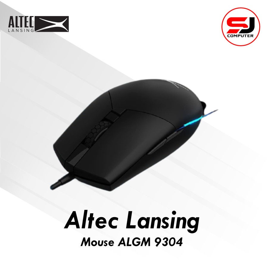 Mouse Gaming Altec Lansing ALGM 9304 Hitam  LED  6400DPI / ALGM9304