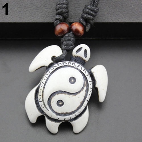 Hu Hu Hu Hu Hu Alat Bantu Pasang Kacamata♡ Kalung Tali Kulit Imitasi Liontin Kurakura Yin Yang Tai Chi Gaya Retro Untuk Priawanita