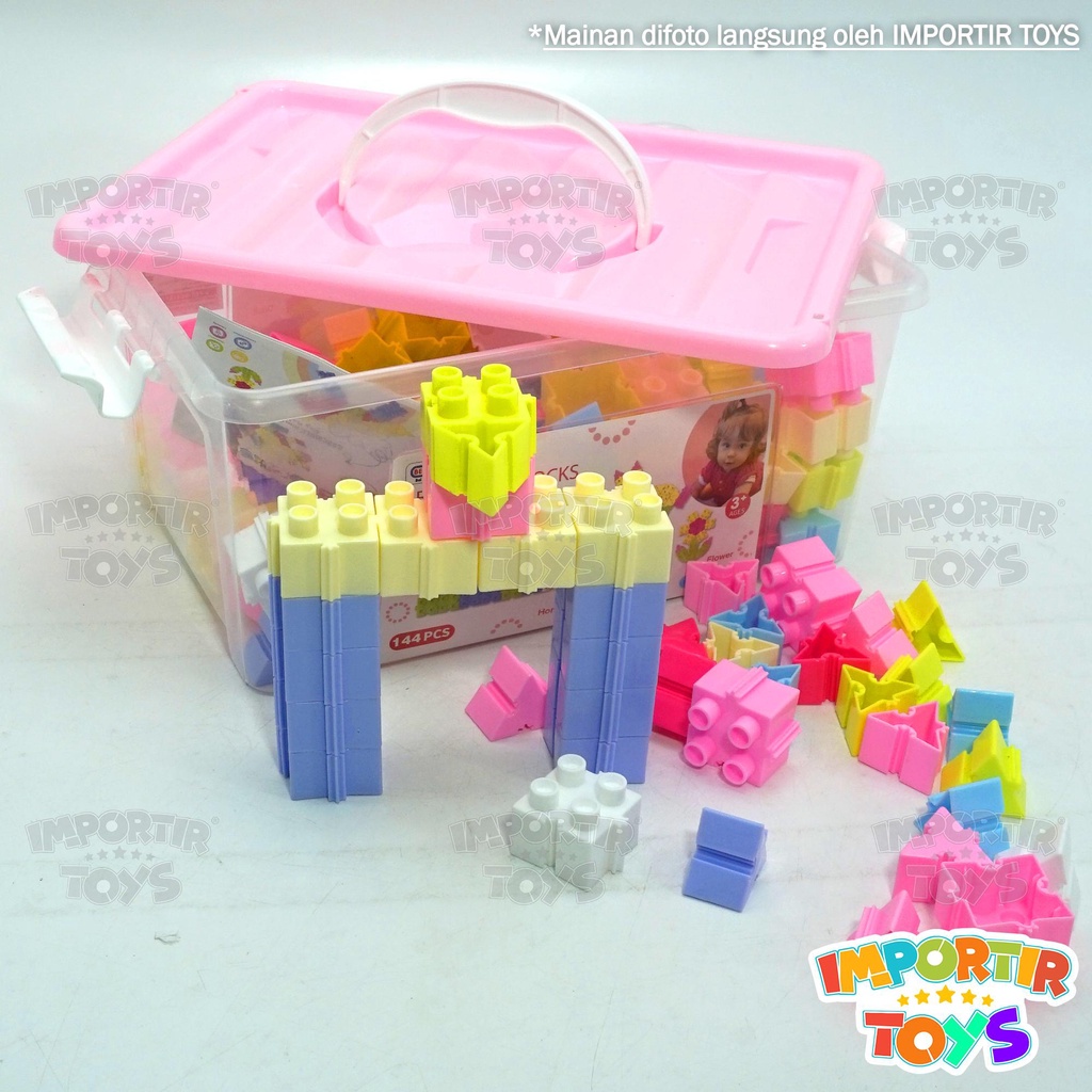 Building Blocks Mainan Edukatif Anak BLOCK Set 144 Pcs with Box