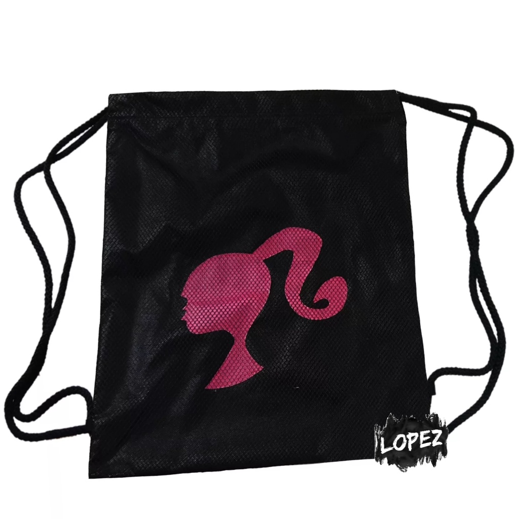 Tas Jaring Barbie / Tas Serut Boneka Barbie Siluet Ponytail / Backpack Princess Barbie Ken Lopez