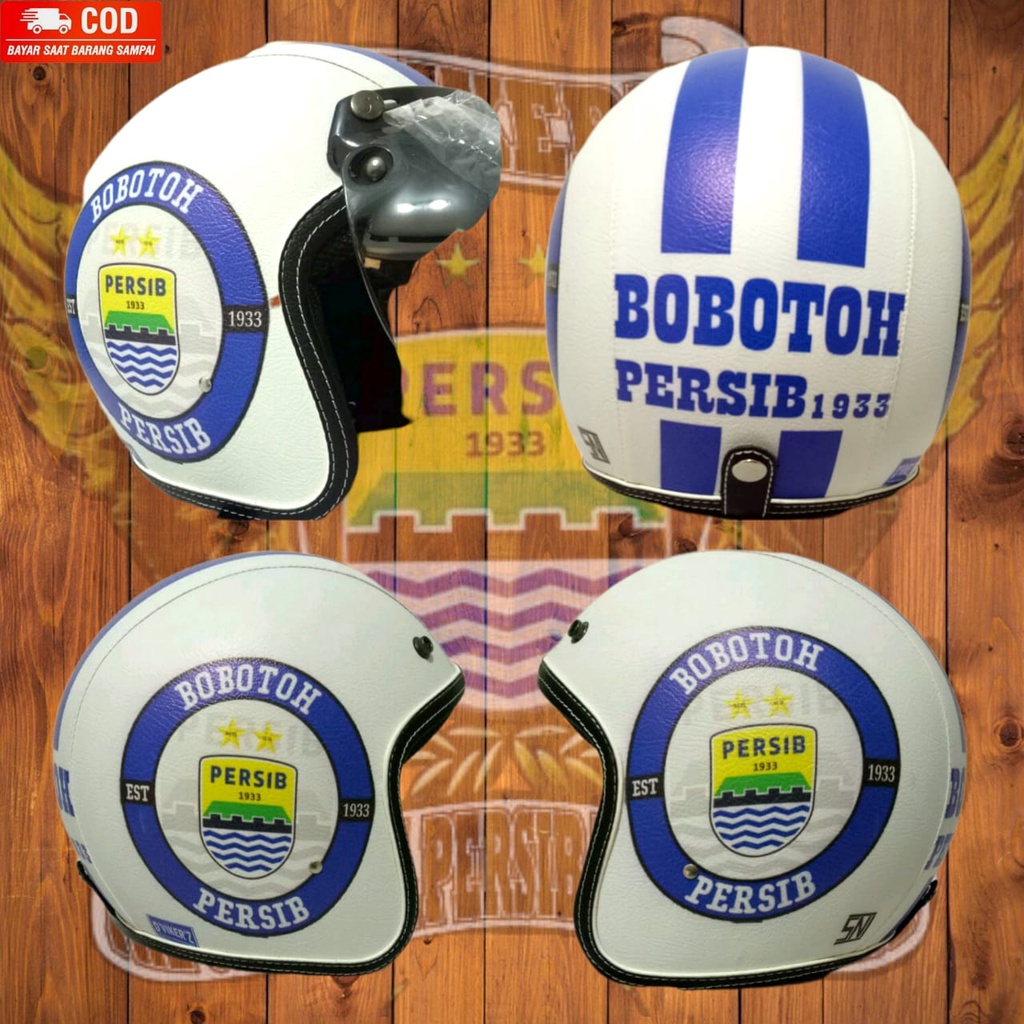 HELM bogo retro persib classic kkaca cekung dewasa pria wanita