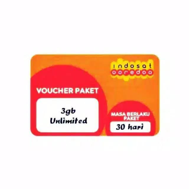 Voucher Indosat Unlimited 3gb Youtube ,Chat & Sosmed
