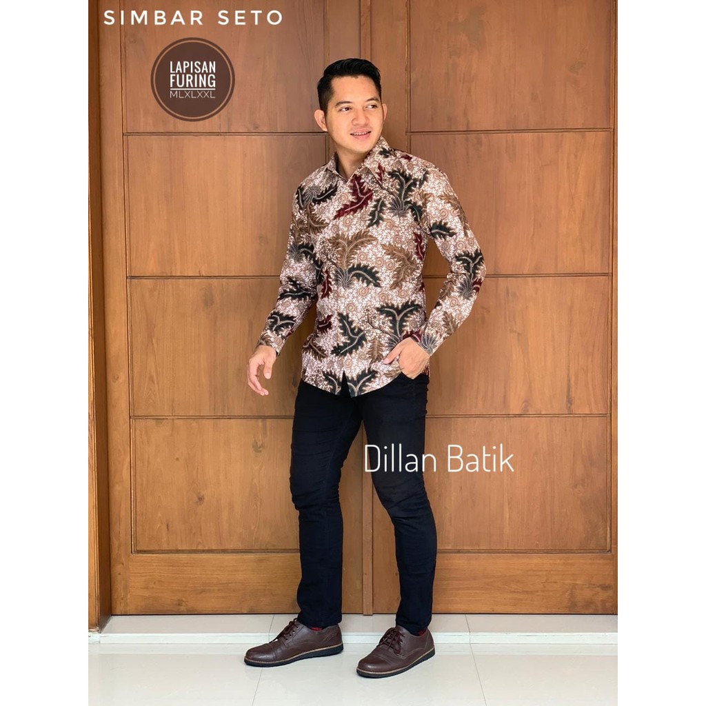 SIMBAR SETO DILLAN KEMEJA BATIK PRIA SOLO LENGAN PANJANG FULL FURING ATASAN PREMIUM DILLAN KERTAJAYA SURYA BRATA ADITYA PARANG MAHKOTA BIRU DONGKER AHY GOLD AMARTA ANGGADA ANTASENA ARJUNA BARATAYUDA BASUDEWA BOKOR GRANITAN BUNGA SLARAK CAKRA SENA PARANG