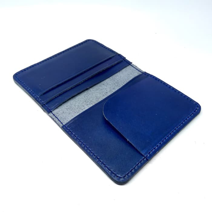 dompet kartu kulit asli card wallet warna biru PHWL299