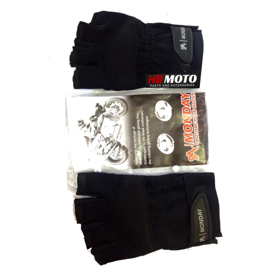 Sarung Tangan Motor Monday Half Finger/Sarung Tangan Motor Murah/Motorcycle Glove/Bikers Gloves