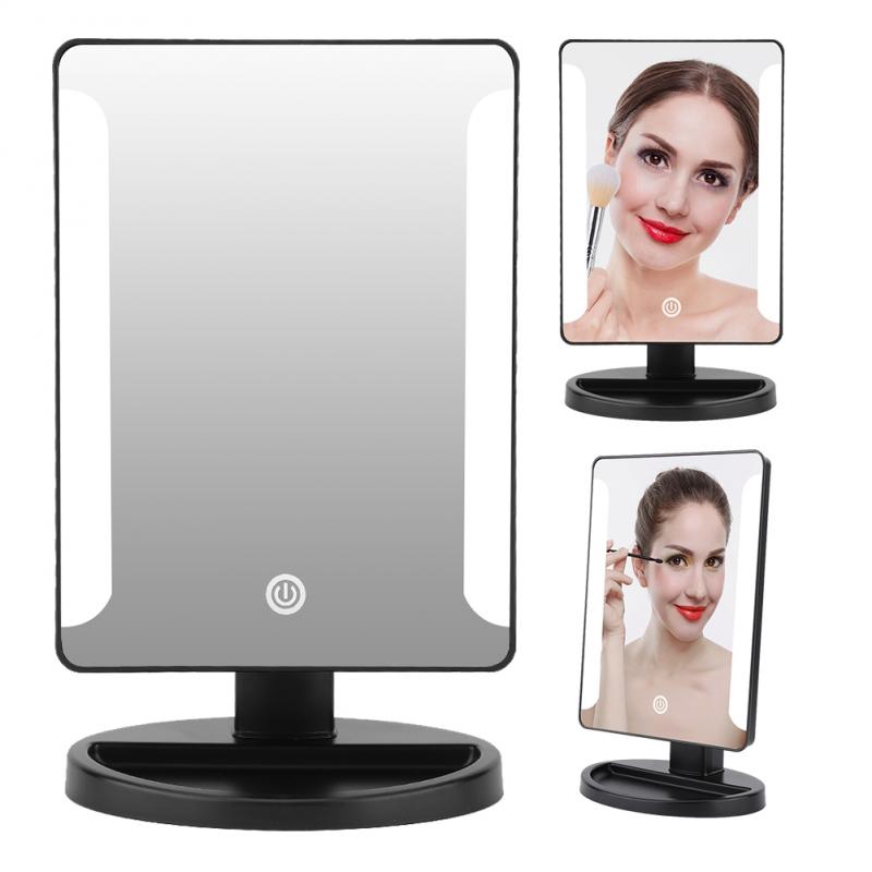 2 Colors Touch Screen 38 Led Lighted Makeup Vanity Mirror Cosmetic With 10x Manifying Shopee Indonesia