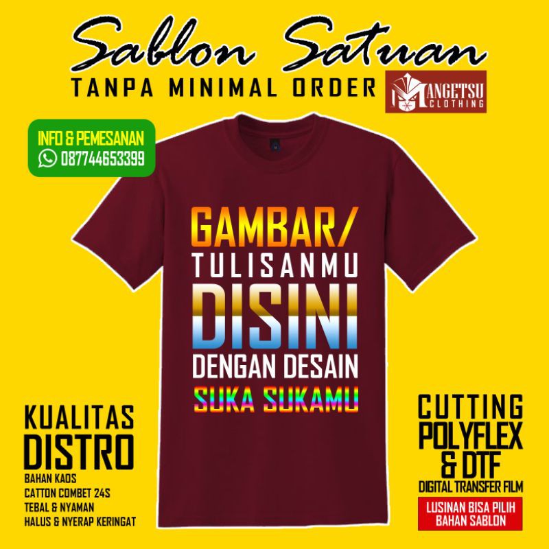 kaos custom full warna