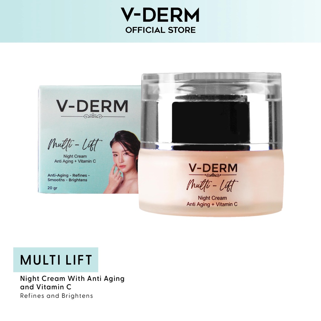 V-DERM Multi-Lift Night Cream Anti Aging + Vitamin C BPOM