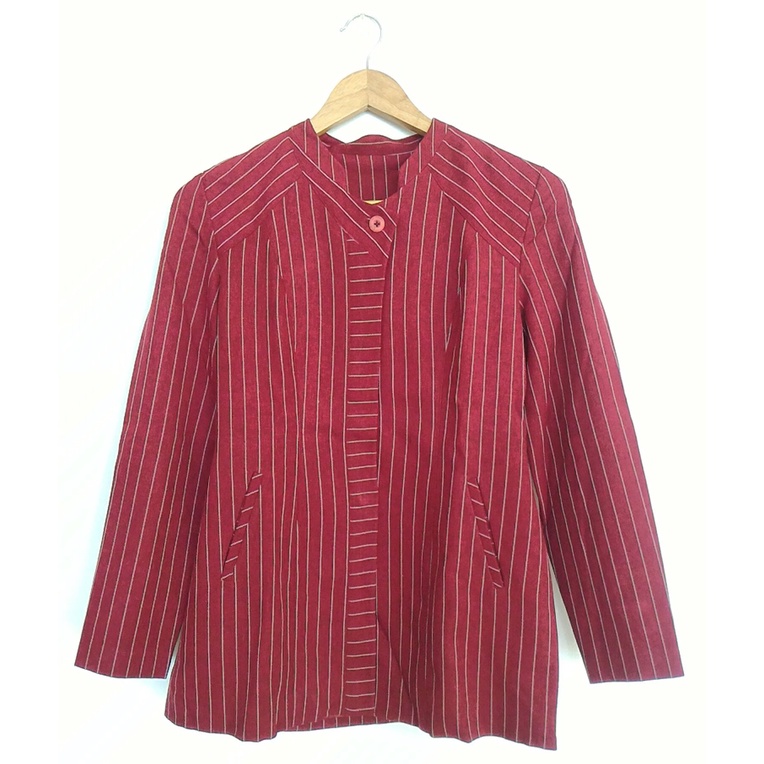 Blazer Wanita Motif Garis