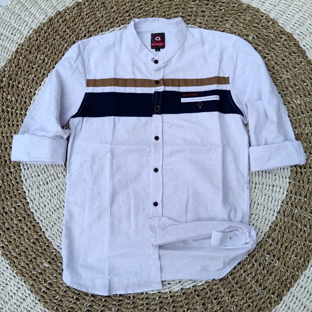 JBK//kemeja koko salur lengan panjang pria dewasa // kemeja koko salur axyden //kemeja koko kerah sa