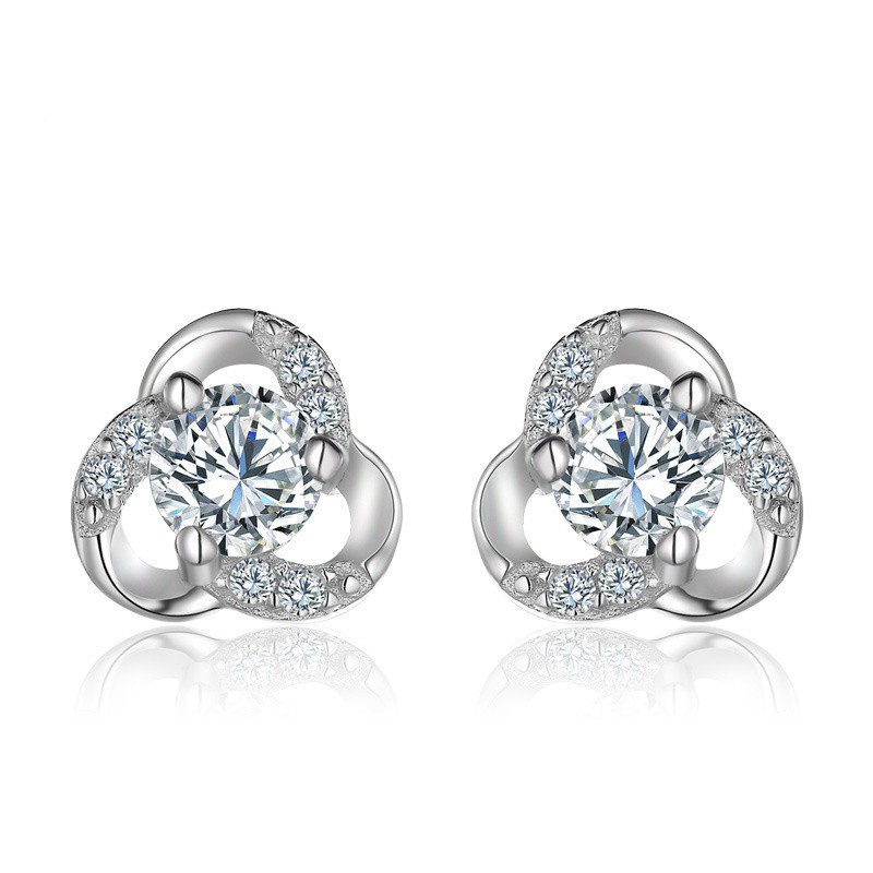 50 buah desain perak Italia 925 anting-anting wanita asli Korea fashion perhiasan anting[tidak mudah luntur] [tidak alergi]-21