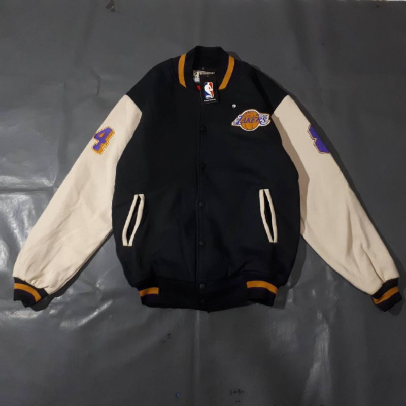 jaket baseball lakers