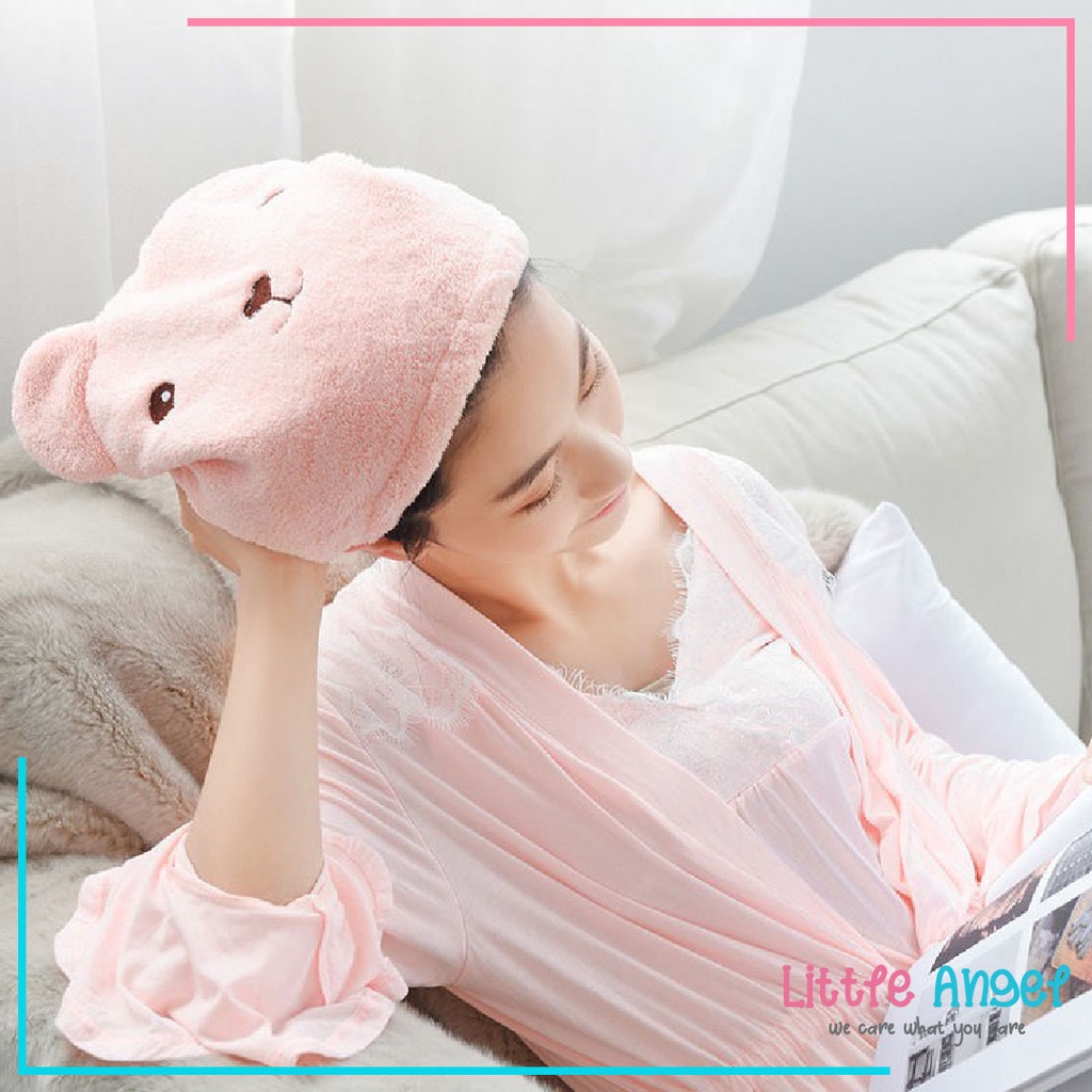 Handuk Keramas Mandi Topi Handuk Pengering Rambut Kepala Hair Tower Shower Cap Ibu Bayi Anak