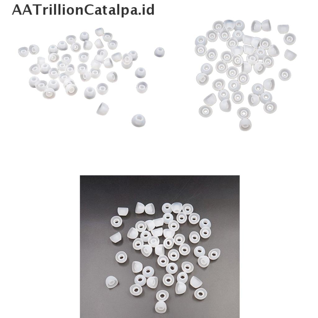 (AATrillionCatalpa) 50pcs / Set Pad / Bantalan Earpad Pengganti Bahan Silikon 11MM Untuk Earphone In-Ear