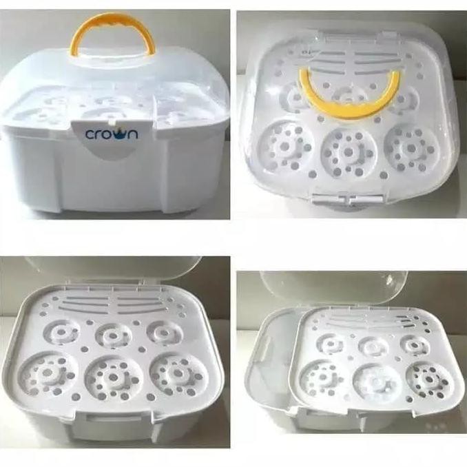 CROWN EasySTERIL Rak Botol Travel CR-4138 Rak Pengering Botol Susu &amp; Dot Bayi Drying Rack Sterilizer