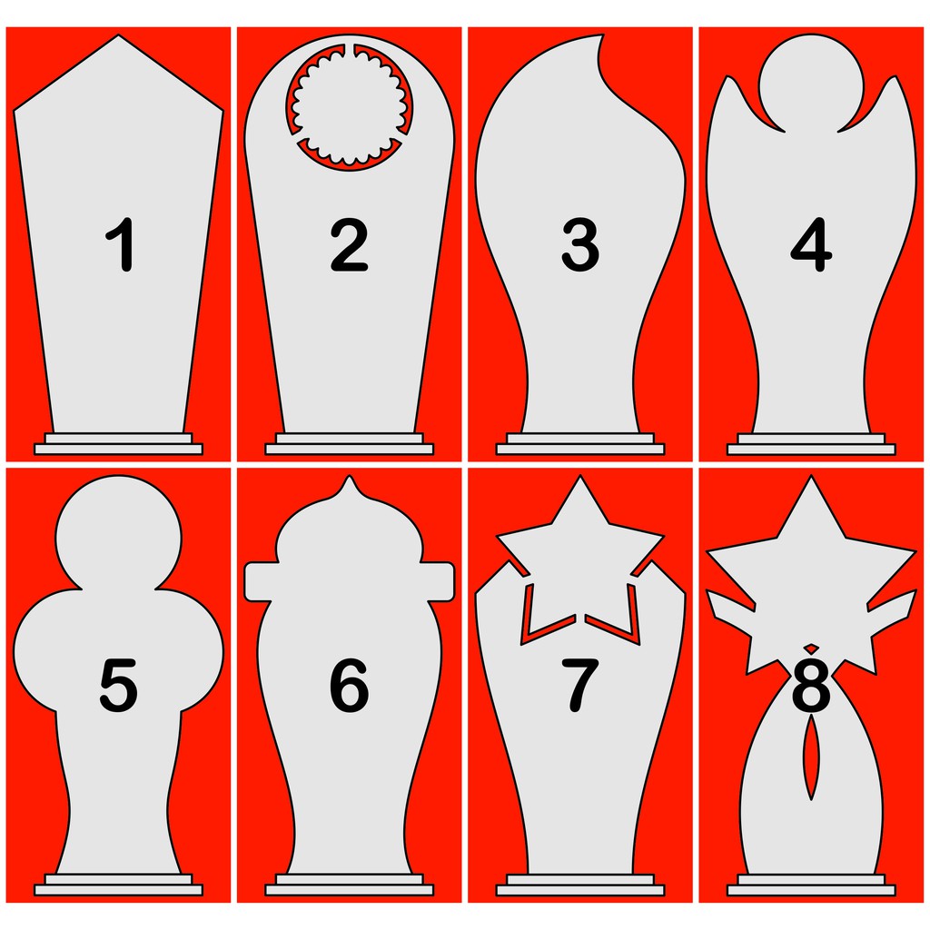 

Set Piala Thropy Vandel acrylic akrilik 3mm bahan polos