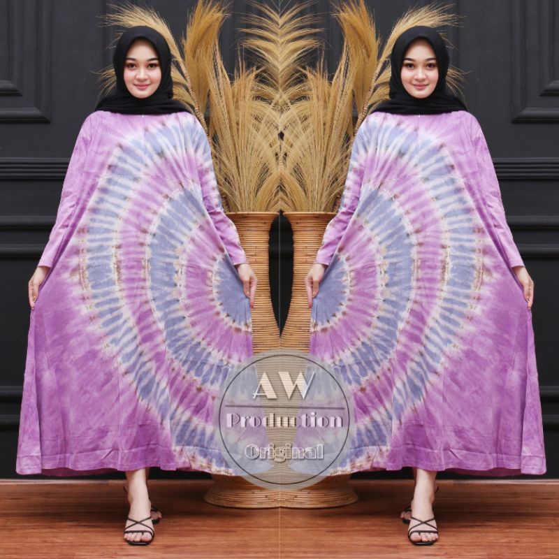 Gamis Kaos Abstrak Jumbo Kekinian Busui Resleting Depan Homedress Terbaru Termurah