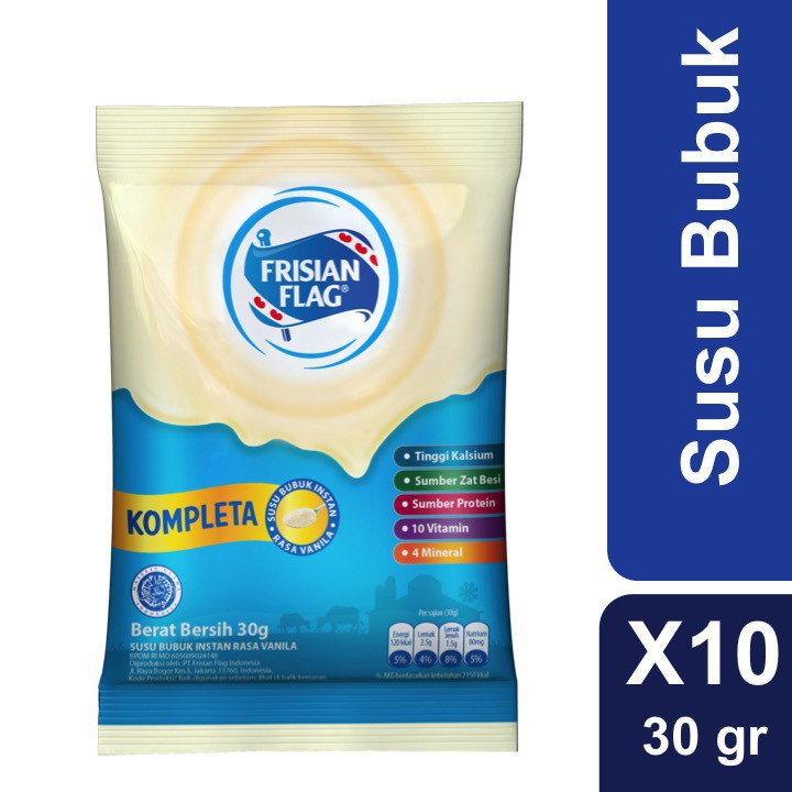 FRISIAN FLAG KOMPLETA VANILA RENCENG 10X30 GR