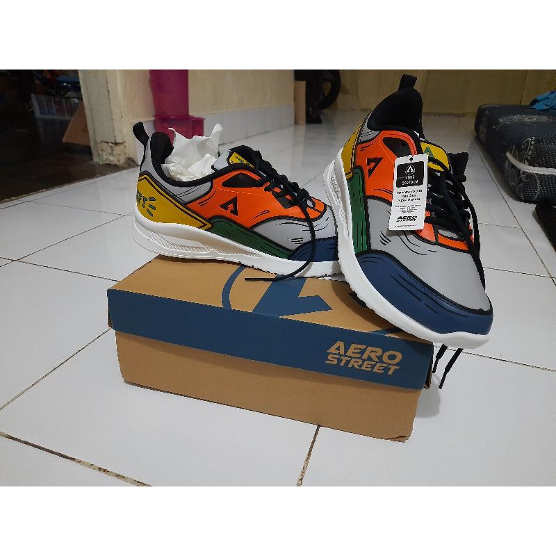 Aerostreet Tiger 2D Putih Hijau Orange Uk 42