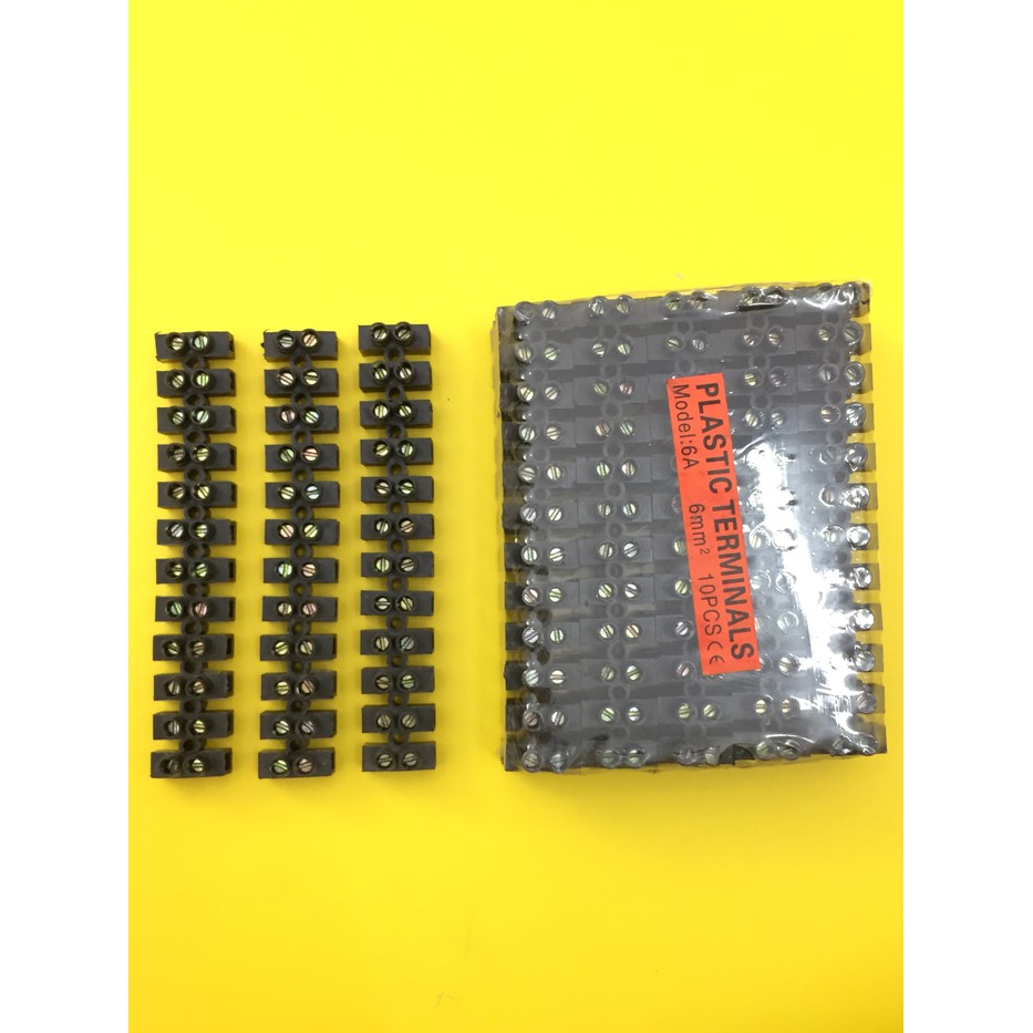 terminal block/connector hitam 6m