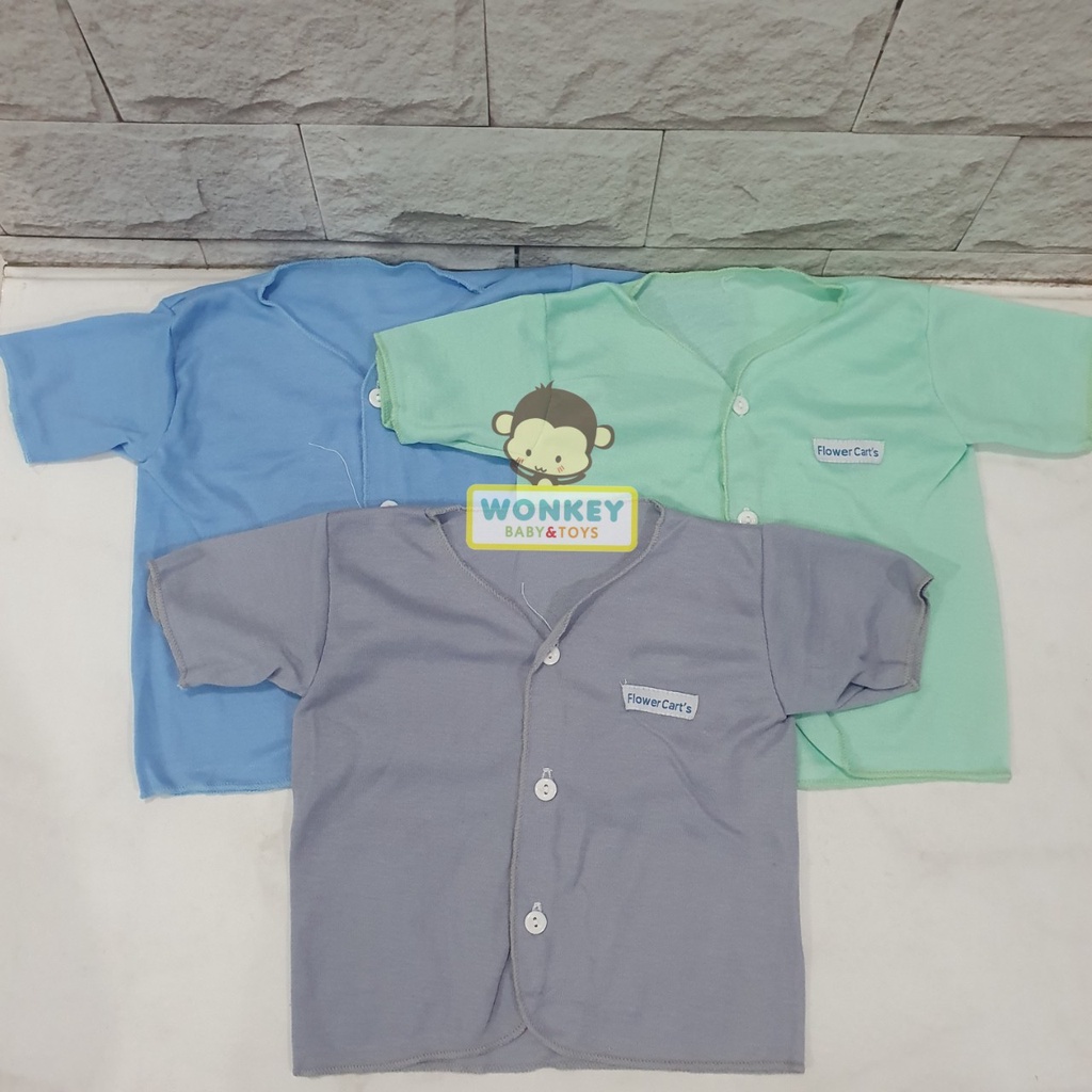 Baju Bayi Newborn / Panjang / Pendek / Kutung / Buntung 0-6 Bulan Flower Cart's-4