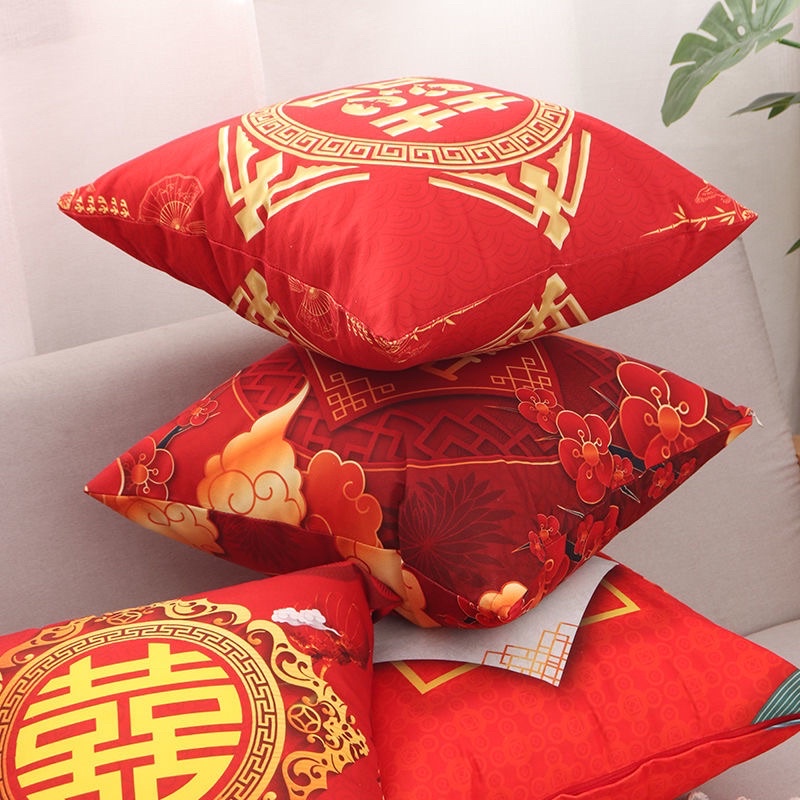 Sarung Bantal Sofa/ Kursi/ Shuang xi / ( Hanya Sarung ) Bantal Pengantin / sarung bantal sofa / wedding / sangjit