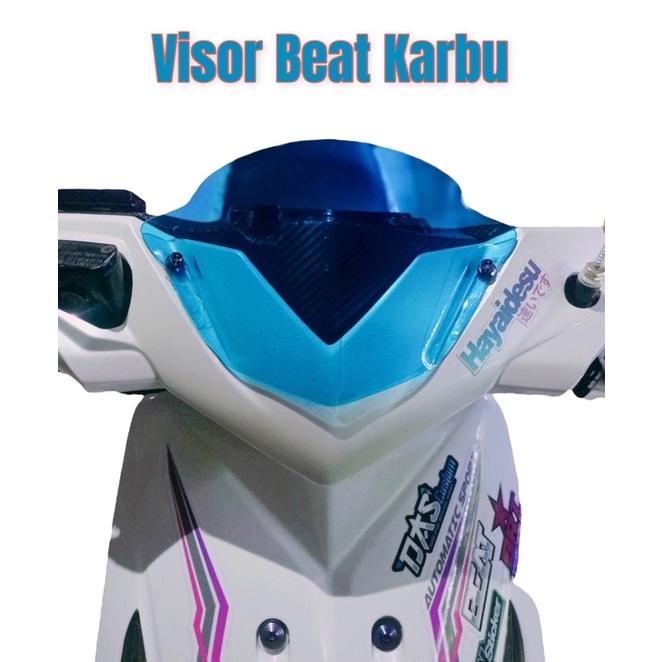 Visor Beat Karbu Tahun 2008 - 2012 Free Double Tip Kualitas Premiun Harga Termurah