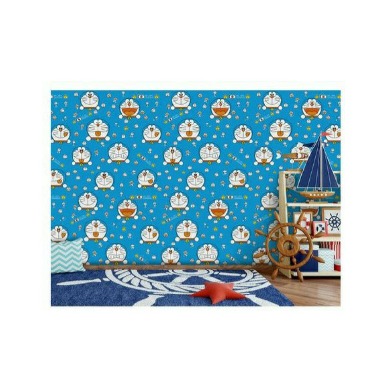 Wallpaper Sticker Dinding Doraemon Kepala 10mx45cm