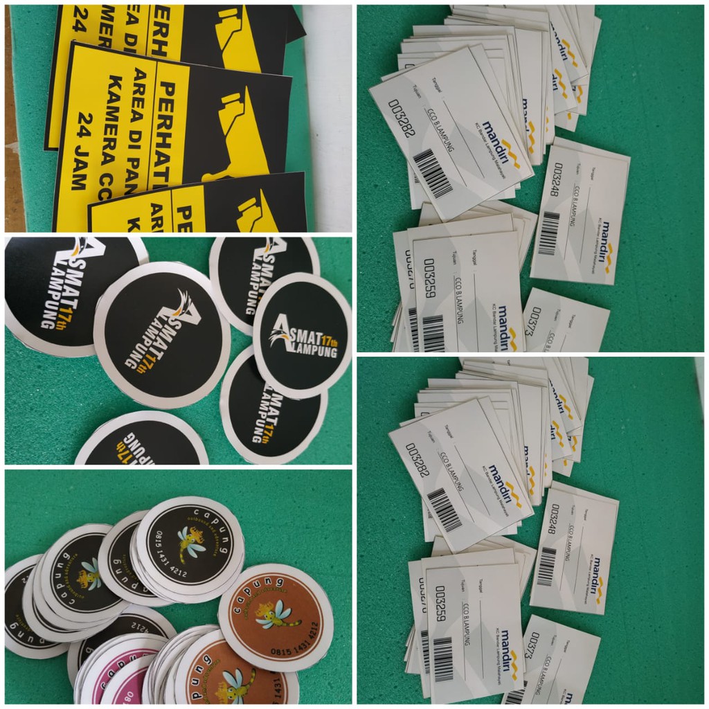 Stiker Label Bulat/ Stiker Kotak Merk Kue