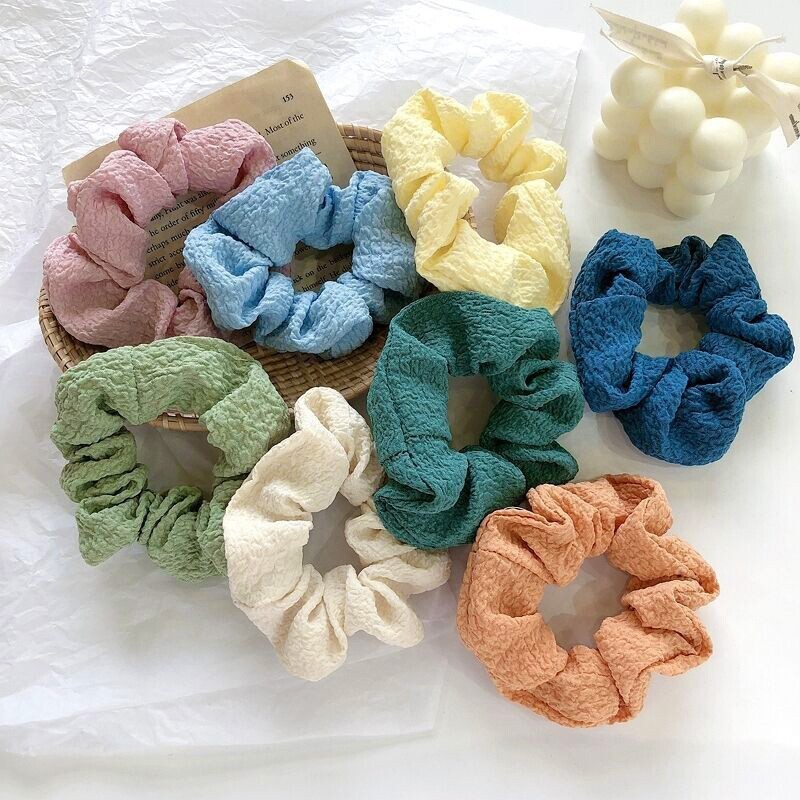 IKAT RAMBUT SCRUNCHIE KOREA WARNA PASTEL