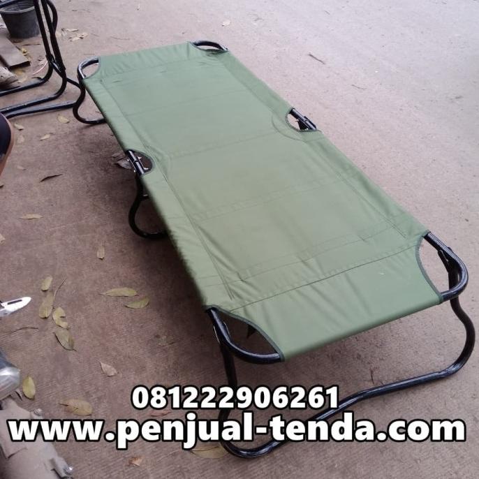 Produk Unggulan] VELBED BESI VELBED TNI VELBED TENTARA RANJANG LIPAT FOLDING BED BESI
