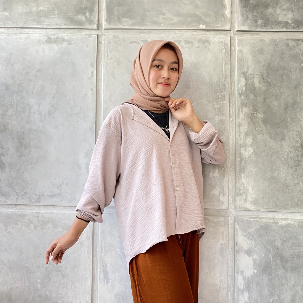 PREMIUM AIRFLOW CRINCLE - VELLA BLOUSE - BLOUSE CRINKLE PREMIUM  || VELLA BLOUSE