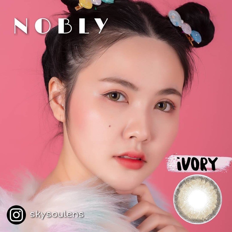 Softlens NOBLY Roze Ready NORMAL dan MINUS / FREE Lencase