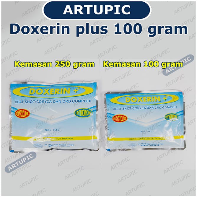 Doxerin Plus 100 gram Obat Unggas Ayam Snot Coryza CRD Pernafasan Complex Mensana Artupic