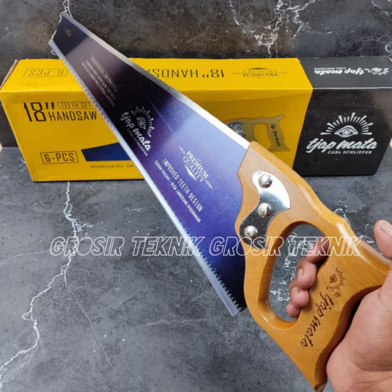 Tjap Mata Handsaw 18" Gergaji Tangan Gergaji Kayu 18 inch Asli Eye Brand Premium Quality