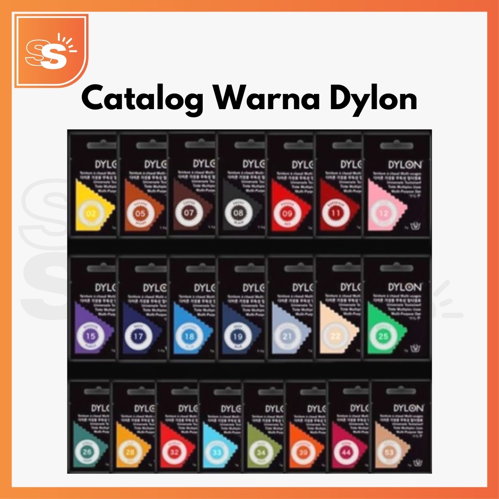 Dylon Pewarna Tekstil / Pewarna Pakaian / Pencelup Warna Dylon /Wantex