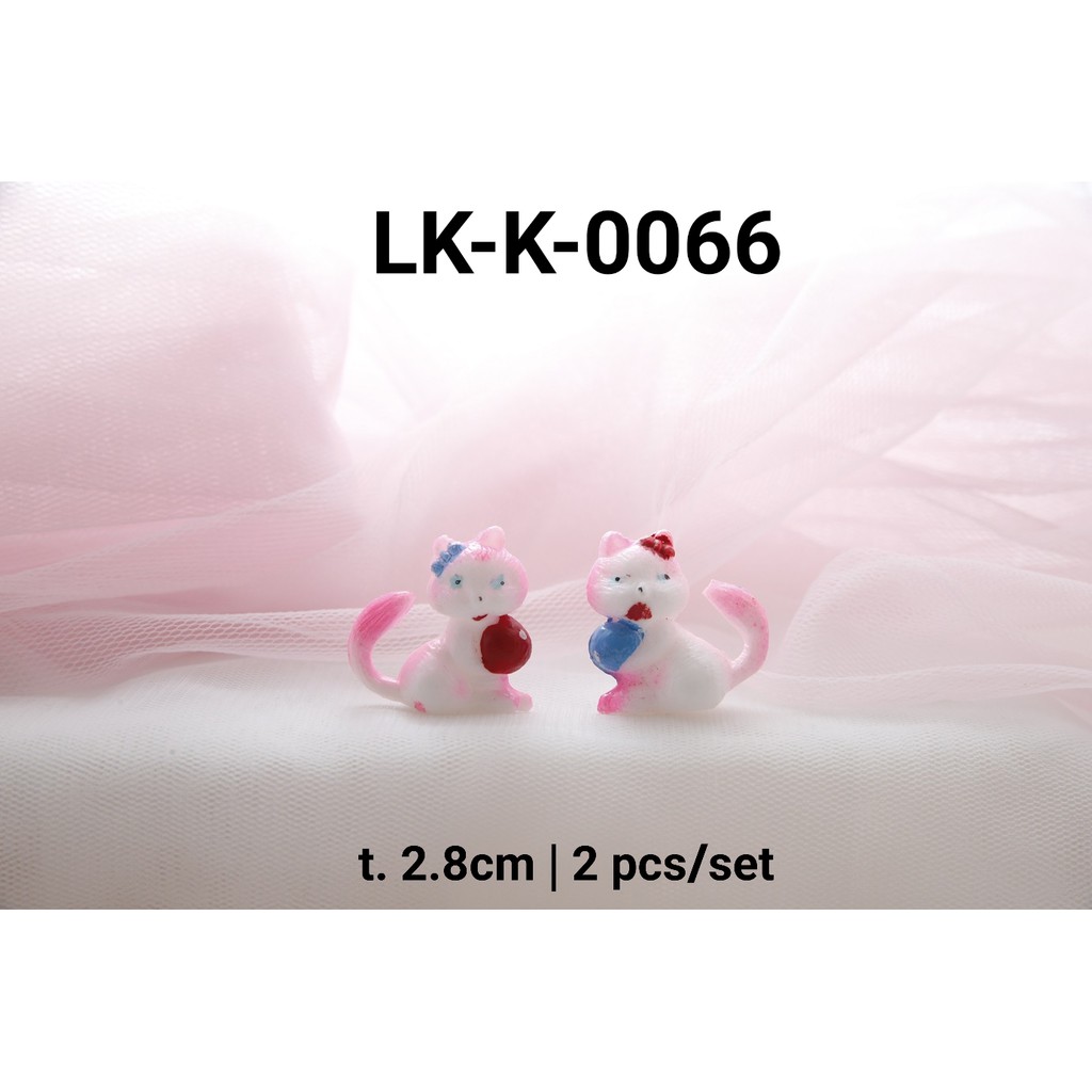 LK-K-0066 Topper mainan kue tart cake lokal kucing cat yamama baking